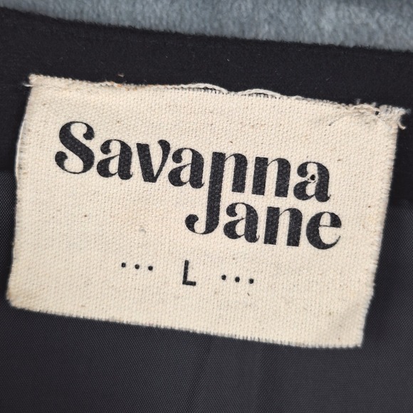 Womens Skirt Large Black Embroidered Boho Western Indie Floral Hippie Faux Suede - Picture 2 of 8